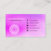 Pilates Yoga Instructor Teacher Mandala Visitekaartje (Achterkant)