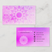 Pilates Yoga Instructor Teacher Mandala Visitekaartje (Voorkant / Achterkant)