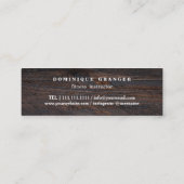 Pilates Yoga Instructor Teacher Mini Visitekaartje (Achterkant)