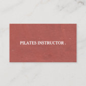Pilates Yoga Instructor Teacher Visitekaartje (Voorkant)