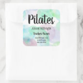 Pilates Yoga Reiki Studio Waterverf Splash Vierkante Sticker (Tas)