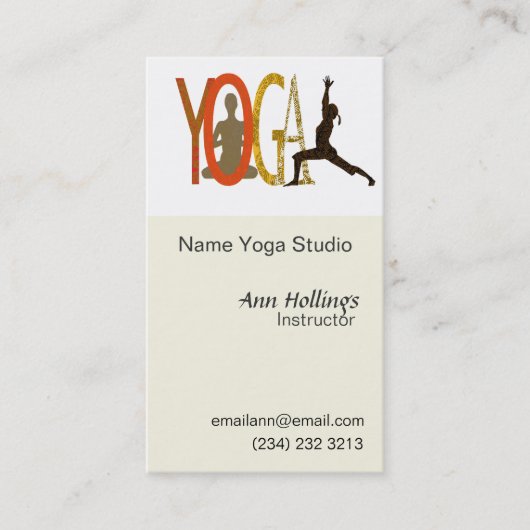 Pilates Yoga Visitekaartje (Voorkant)