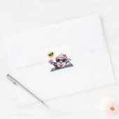 Pilates Yoghurt Vierkante Sticker (Envelop)