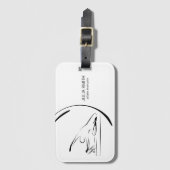 Pilates zeemeermin houding op de reformer bagagelabel (Voorkant (verticaal))