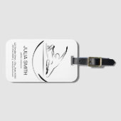 Pilates Zeemeermin op de hervormer Bagagelabel (Voorkant (horizontaal))