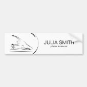 Pilates Zeemeermin op de hervormer Bumpersticker (Voorkant)