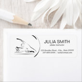 Pilates Zeemeermin op de hervormer Etiket (Insitu)