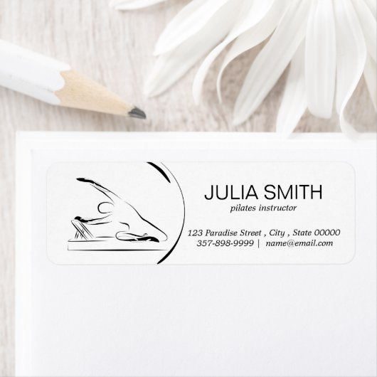 Pilates Zeemeermin op de hervormer Etiket (Insitu)