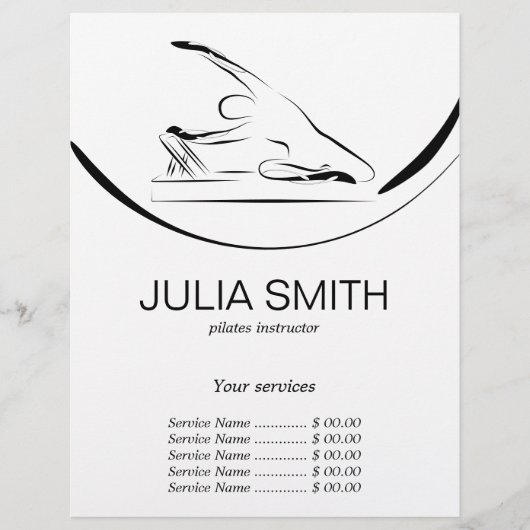 Pilates Zeemeermin op de hervormer Flyer (Voorkant)