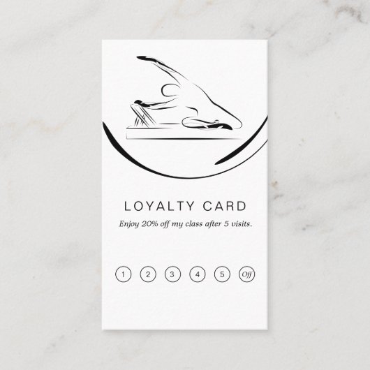 Pilates Zeemeermin op de hervormer Klantenkaartje (Voorkant)