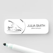 Pilates Zeemeermin op de hervormer Naamplaatje (In situ)