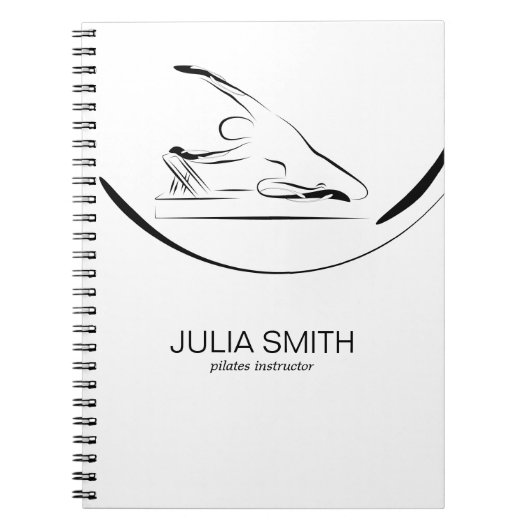 Pilates Zeemeermin op de hervormer Notitieboek (Voorkant)