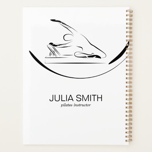 Pilates Zeemeermin op de hervormer Planner (Achterkant)