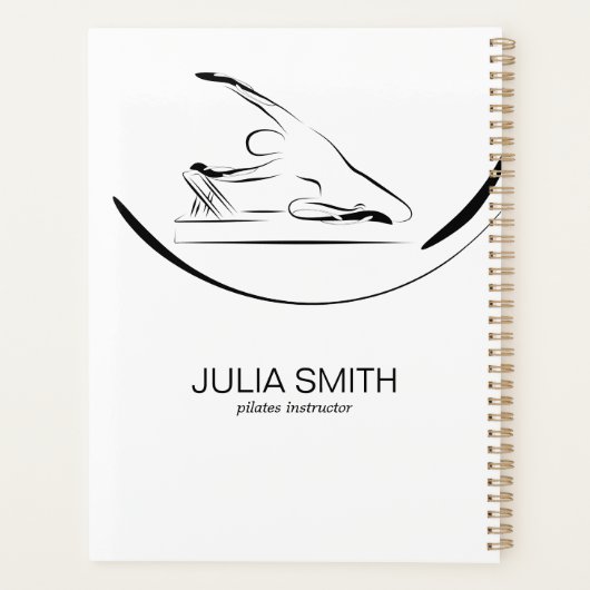 Pilates Zeemeermin op de hervormer Planner (Achterkant)