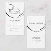 Pilates zeemeermin pose op de reformer afsprakenkaartje (Voorkant / Achterkant)