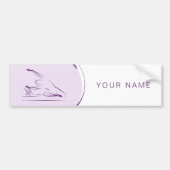 Pilates zeemeermin pose op de reformer | Kleur Bumpersticker (Voorkant)