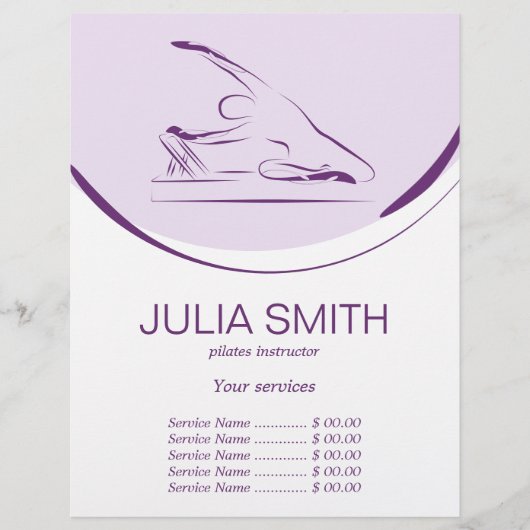 Pilates zeemeermin pose op de reformer | Kleur Flyer (Voorkant)