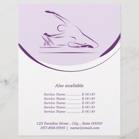 Pilates zeemeermin pose op de reformer | Kleur Flyer (Achterkant)