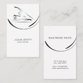 Pilates zeemeermin pose op de reformer visitekaartje (Voorkant / Achterkant)