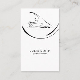 Pilates zeemeermin pose op de reformer visitekaartje