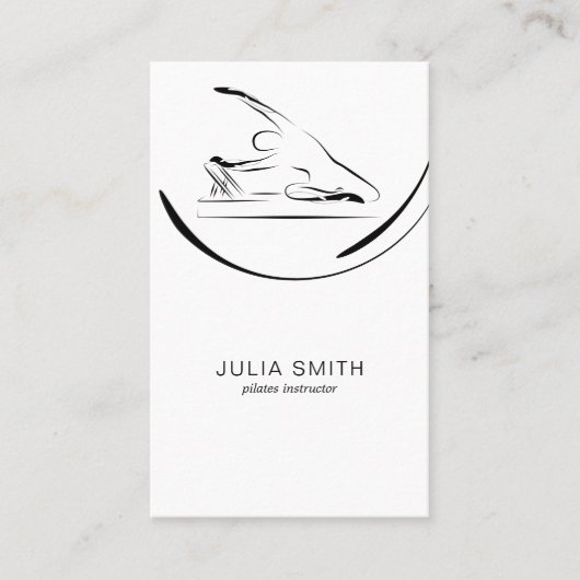 Pilates zeemeermin pose op de reformer visitekaartje (Voorkant)