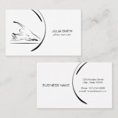 Pilates zeemeermin pose op de reformer visitekaartje (Voorkant / Achterkant)