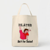 PILATES zijn niet voor dienstreizen! Grote Canvas Tote Bag (Voorkant)