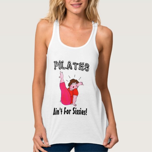 PILATES zijn niet voor dienstreizen! Tanktop (Voorkant)