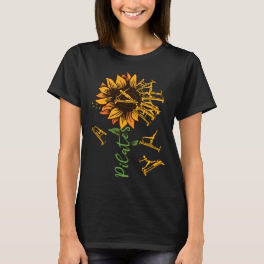 Pilates zonnebloem Reformer Pilates bloem T-shirt (Voorkant)