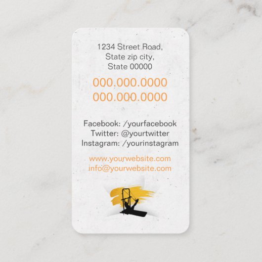 Pilatteninstructeur Visitekaartje (Achterkant)