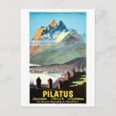 Pilatus, bergen, Zwitserland, oud reizen Briefkaart (Voorkant)
