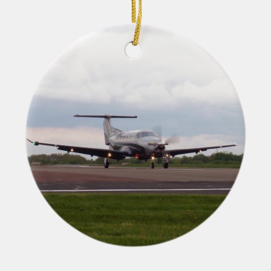 Pilatus PC 12 Keramisch Ornament (Voorkant)