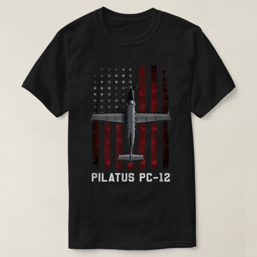 Pilatus PC 12 Plane T-shirt (Design voorkant)