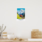 Pilatus Zwitserland Reisprint Poster (Keuken)