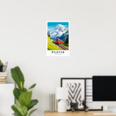 Pilatus Zwitserland Reisprint Poster (Thuiskantoor)