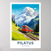 Pilatus Zwitserland Reisprint Poster (Voorkant)