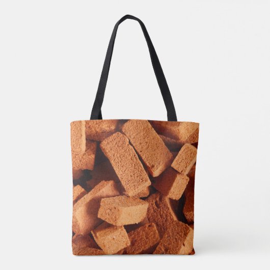 Pile of bricks background tote bag (Achterkant)