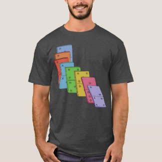 Pile Of Dominoes Domino Setile Game Dominos Game f T-shirt