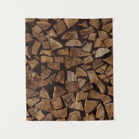 Pile of firewoods wandkleed (Voorkant)