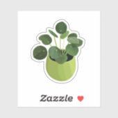 Pilea Peperomioides House Plant Sticker (Vel)
