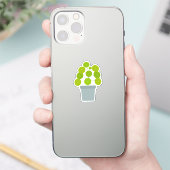 Pilea peperomioides plant, vinylSticker, op maat g Sticker (Telefoon)