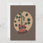 Pilea Plant met de Hand Getekende Wenskaart (Voorkant)
