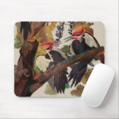 Pileated Woodpecker Audubon Bird Wildlife Painting Muismat (Met muis)