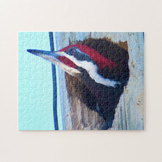 Pileated Woodpecker - Bird Puzzle Legpuzzel (Horizontaal)