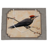 Pileated Woodpecker Gray Large Cadeautasje (Voorkant)
