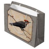 Pileated Woodpecker Gray Large Cadeautasje (Achterkant Gekanteld)