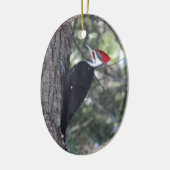 Pileated Woodpecker Keramisch Ornament (Links)
