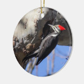 Pileated Woodpecker Keramisch Ornament (Links)