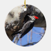 Pileated Woodpecker Keramisch Ornament (Achterkant)
