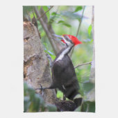 Pileated Woodpecker Kitchen Towel Dish Towel Theedoek (Verticaal)